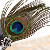 Handmade Peacock Feather Quill Dip Fountain Pen Set