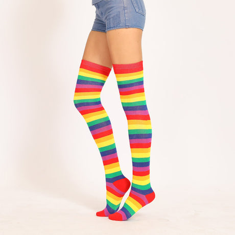 Rainbow Stripes Long Socks