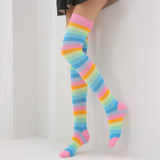 Rainbow Stripes Long Socks