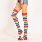 Rainbow Stripes Long Socks