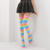 Rainbow Stripes Long Socks