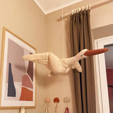 Linen Flying Swan Hanging Stuffed Toy