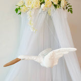 Linen Flying Swan Hanging Stuffed Toy