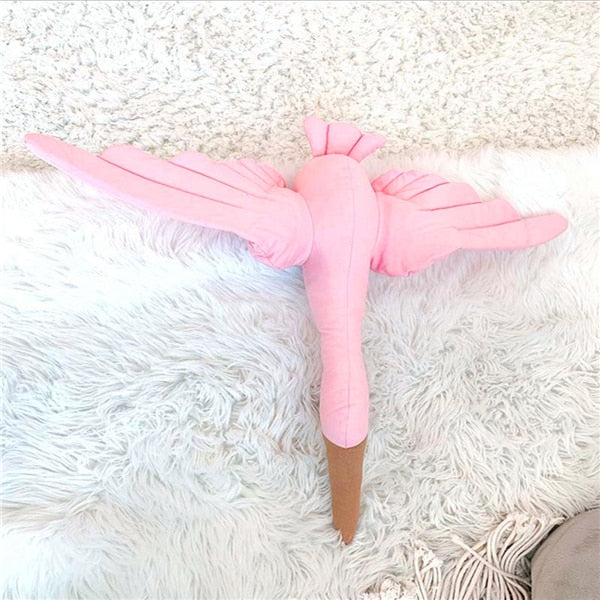 Linen Flying Swan Hanging Stuffed Toy