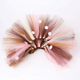 Fluffy Brown Deer Girl Tutu Skirt Christmas Costume Kids Reindeer Tulle Skirt 1-14 Years