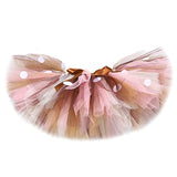 Fluffy Brown Deer Girl Tutu Skirt Christmas Costume Kids Reindeer Tulle Skirt 1-14 Years