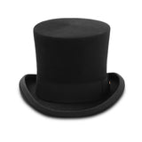 Black Top Hat 17cm 100% Wool Felt