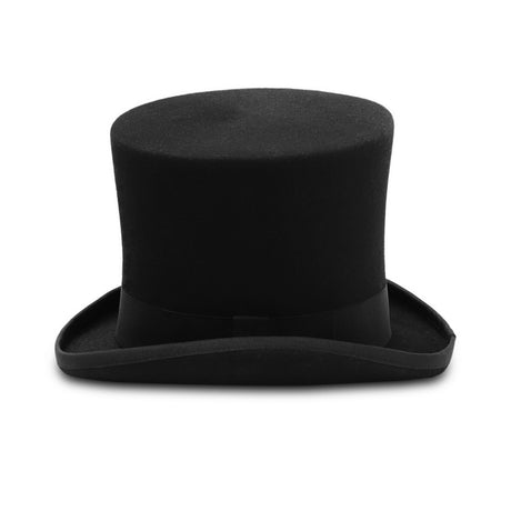 Black Top Hat 17cm 100% Wool Felt