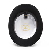 Black Top Hat 17cm 100% Wool Felt