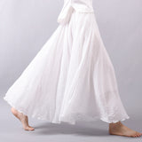 Linen Cotton Maxi Skirts 19 Colours