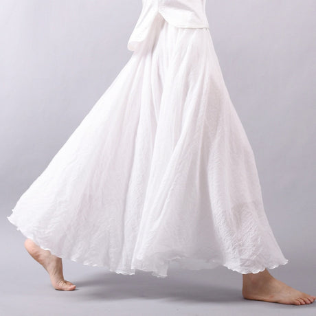 Linen Cotton Maxi Skirts 19 Colours
