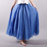 Linen Cotton Maxi Skirts 19 Colours