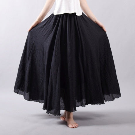 Linen Cotton Maxi Skirts 19 Colours