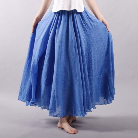 Linen Cotton Maxi Skirts 19 Colours