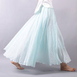 Linen Cotton Maxi Skirts 19 Colours