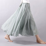 Linen Cotton Maxi Skirts 19 Colours
