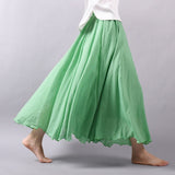 Linen Cotton Maxi Skirts 19 Colours
