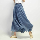 Linen Cotton Maxi Skirts 19 Colours