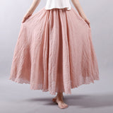 Linen Cotton Maxi Skirts 19 Colours