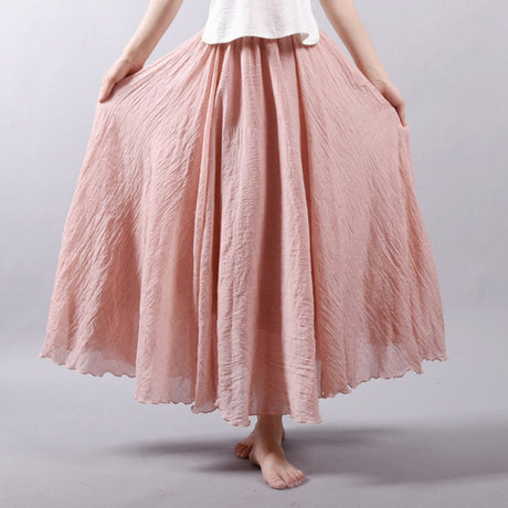 Linen Cotton Maxi Skirts 19 Colours