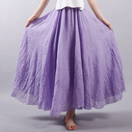 Linen Cotton Maxi Skirts 19 Colours