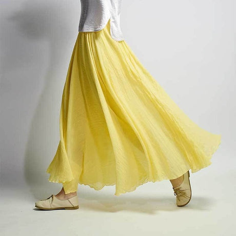 Linen Cotton Maxi Skirts 19 Colours
