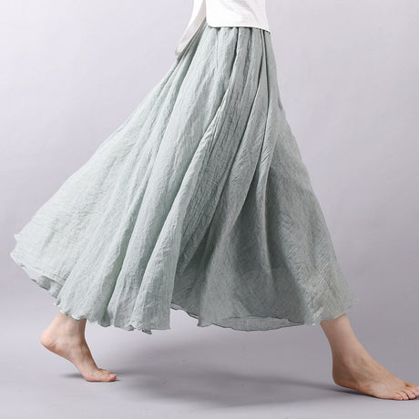 Linen Cotton Maxi Skirts 19 Colours