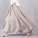 Linen Cotton Maxi Skirts 19 Colours