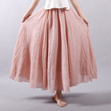 Linen Cotton Maxi Skirts 19 Colours