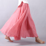 Linen Cotton Maxi Skirts 19 Colours