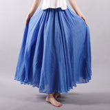 Linen Cotton Maxi Skirts 19 Colours