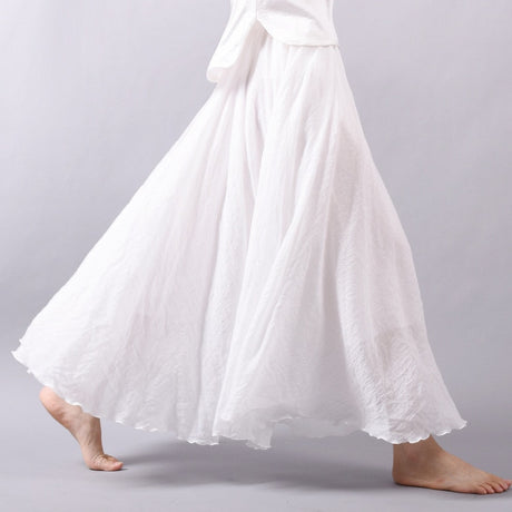 Linen Cotton Maxi Skirts 19 Colours