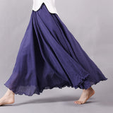 Linen Cotton Maxi Skirts 19 Colours