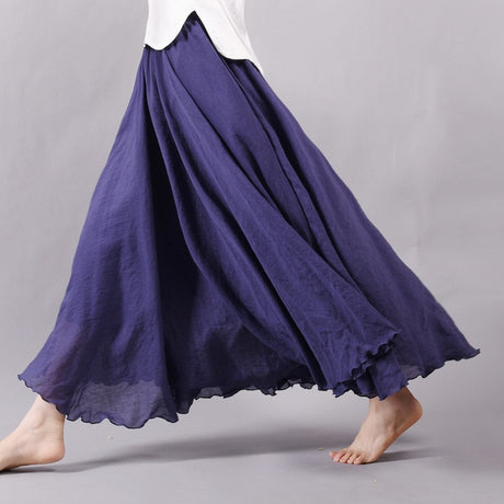 Linen Cotton Maxi Skirts 19 Colours
