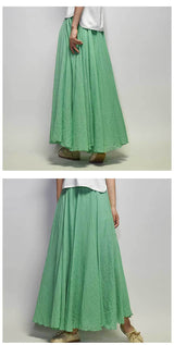 Linen Cotton Maxi Skirts 19 Colours