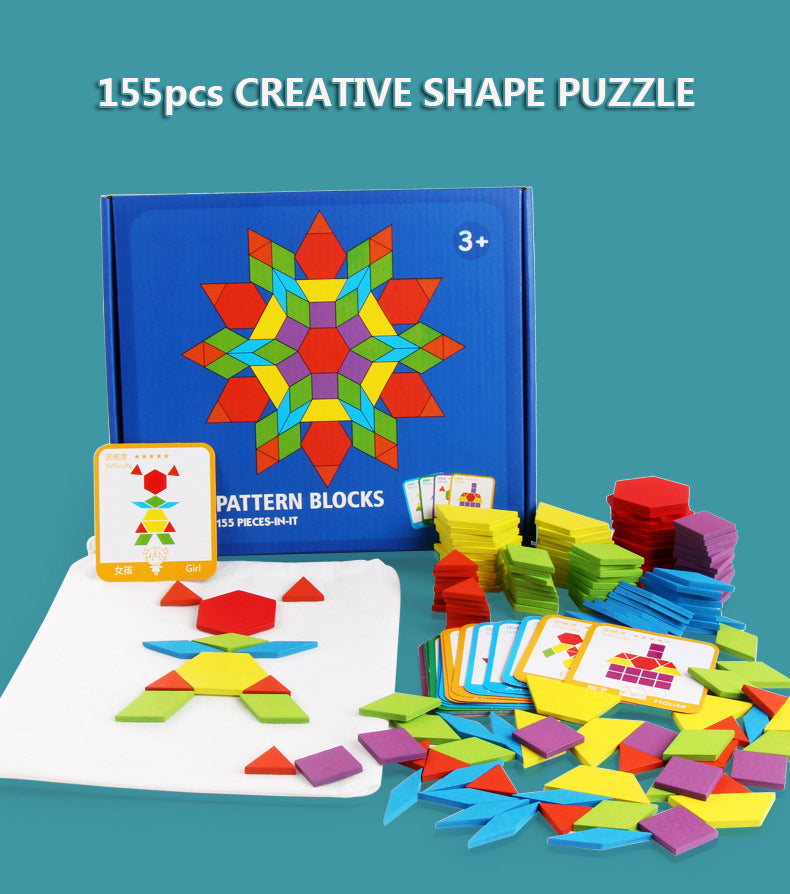 Geometric Shape Tangram Puzzles | Montessori Educational Wooden Toys
