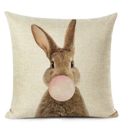 Bubblegum Animal Friends Linen Cushion Covers