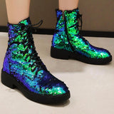 Sequin Martin Boots | Side Zip | Sizes 3-10.5 - Woodland Gatherer