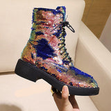 Sequin Martin Boots | Side Zip | Sizes 3-10.5 - Woodland Gatherer