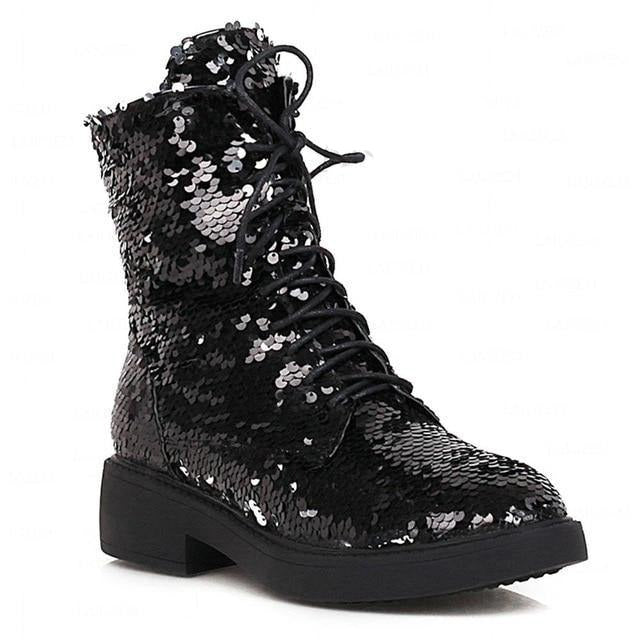 Sequin Martin Boots | Side Zip | Sizes 3-10.5 - Woodland Gatherer