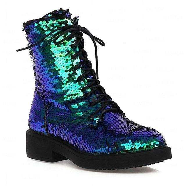 Sequin Martin Boots | Side Zip | Sizes 3-10.5 - Woodland Gatherer