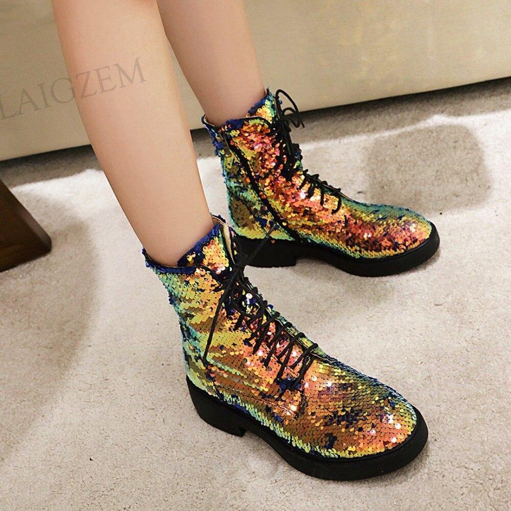 Sequin Martin Boots | Side Zip | Sizes 3-10.5 - Woodland Gatherer