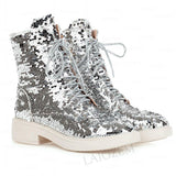Sequin Martin Boots | Side Zip | Sizes 3-10.5 - Woodland Gatherer