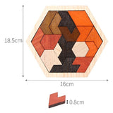 Wooden Hexagon Honeycomb Kids Puzzle Toy Colourful Shapes Educational Toys - Woodland Gatherer