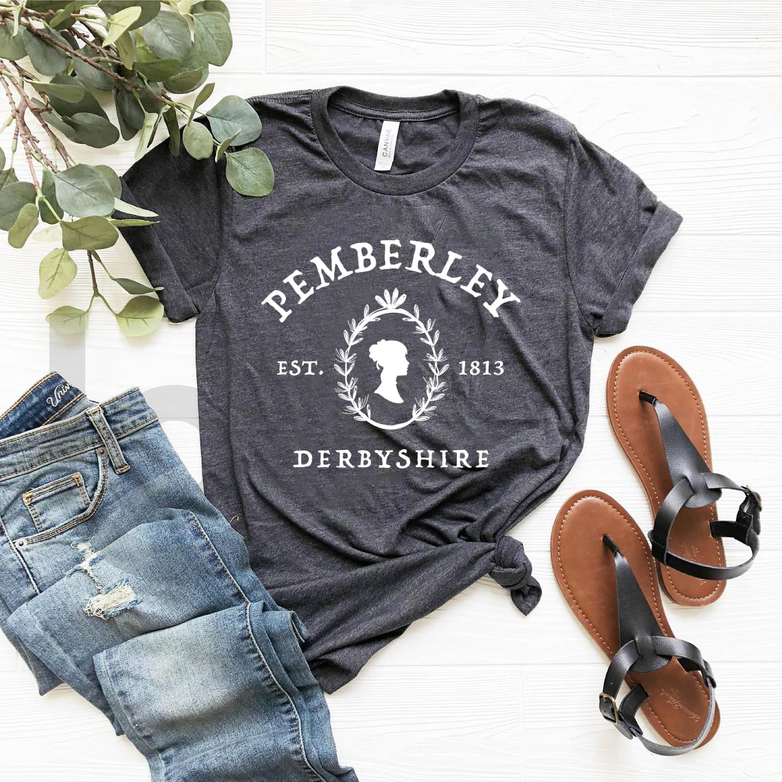 Jane Austen Pride and Prejudice T-Shirt Pemberley Book Lover Tees