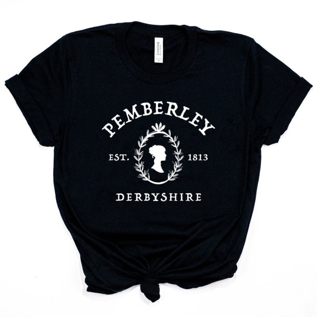 Jane Austen Pride and Prejudice T-Shirt Pemberley Book Lover Tees