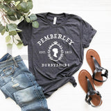 Jane Austen Pride and Prejudice T-Shirt Pemberley Book Lover Tees