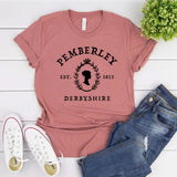 Jane Austen Pride and Prejudice T-Shirt Pemberley Book Lover Tees
