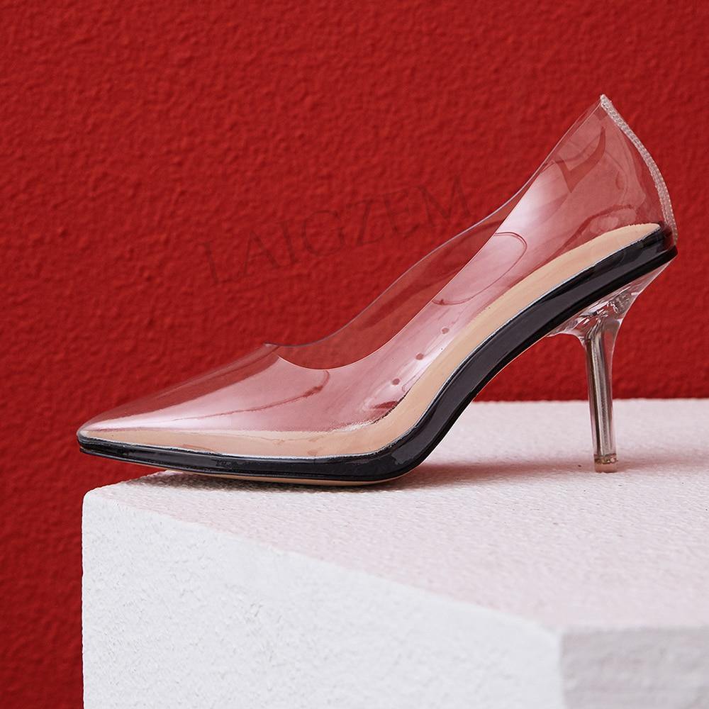 "Cinderella's Glass Slippers" | Transparent PVC 8CM Heels | Sizes 3 to 10.5 - Woodland Gatherer