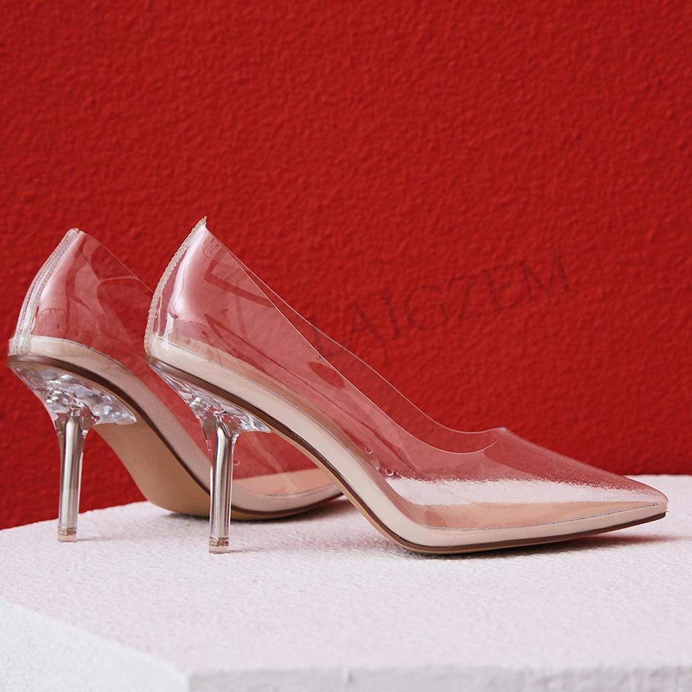 "Cinderella's Glass Slippers" | Transparent PVC 8CM Heels | Sizes 3 to 10.5 - Woodland Gatherer